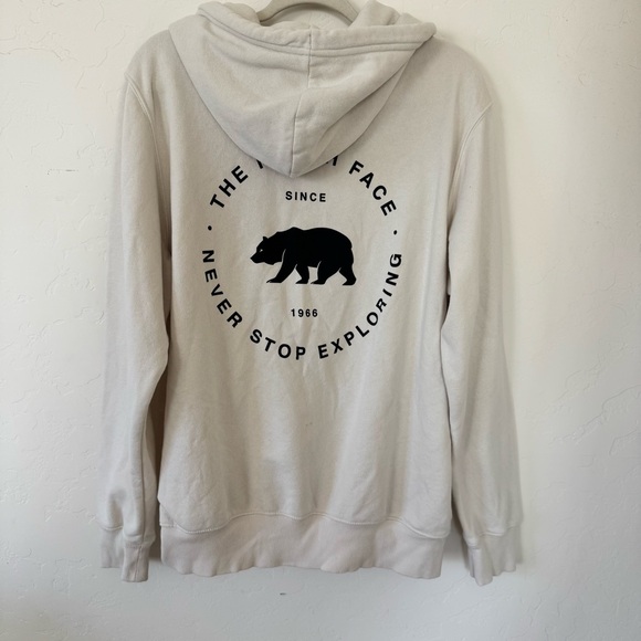 The North Face Men's Cream Hoodie Size L - Picture 11 of 12